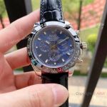 43mm Rolex Daytona Blue Dial Replica Watch Ceramic Bezel